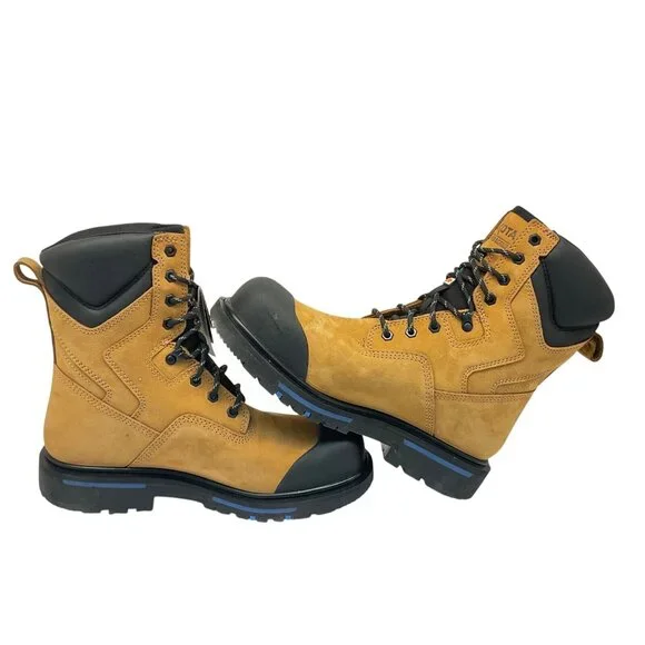 DAKOTA Men 8" Steel Toe Steel Plate Quad Comfort Work Boots 8522 Wheat Size 10W - Picture 6 of 8